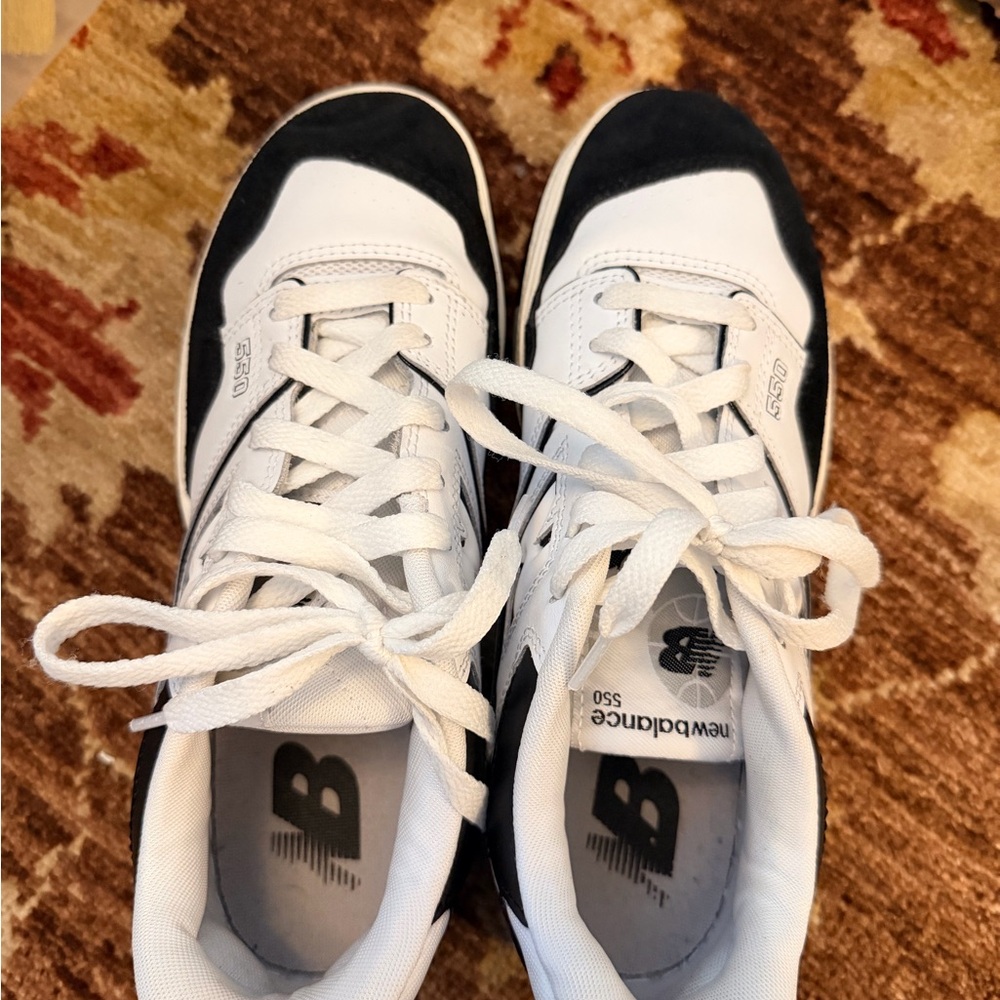 New Balance 550 White & Black Sneakers